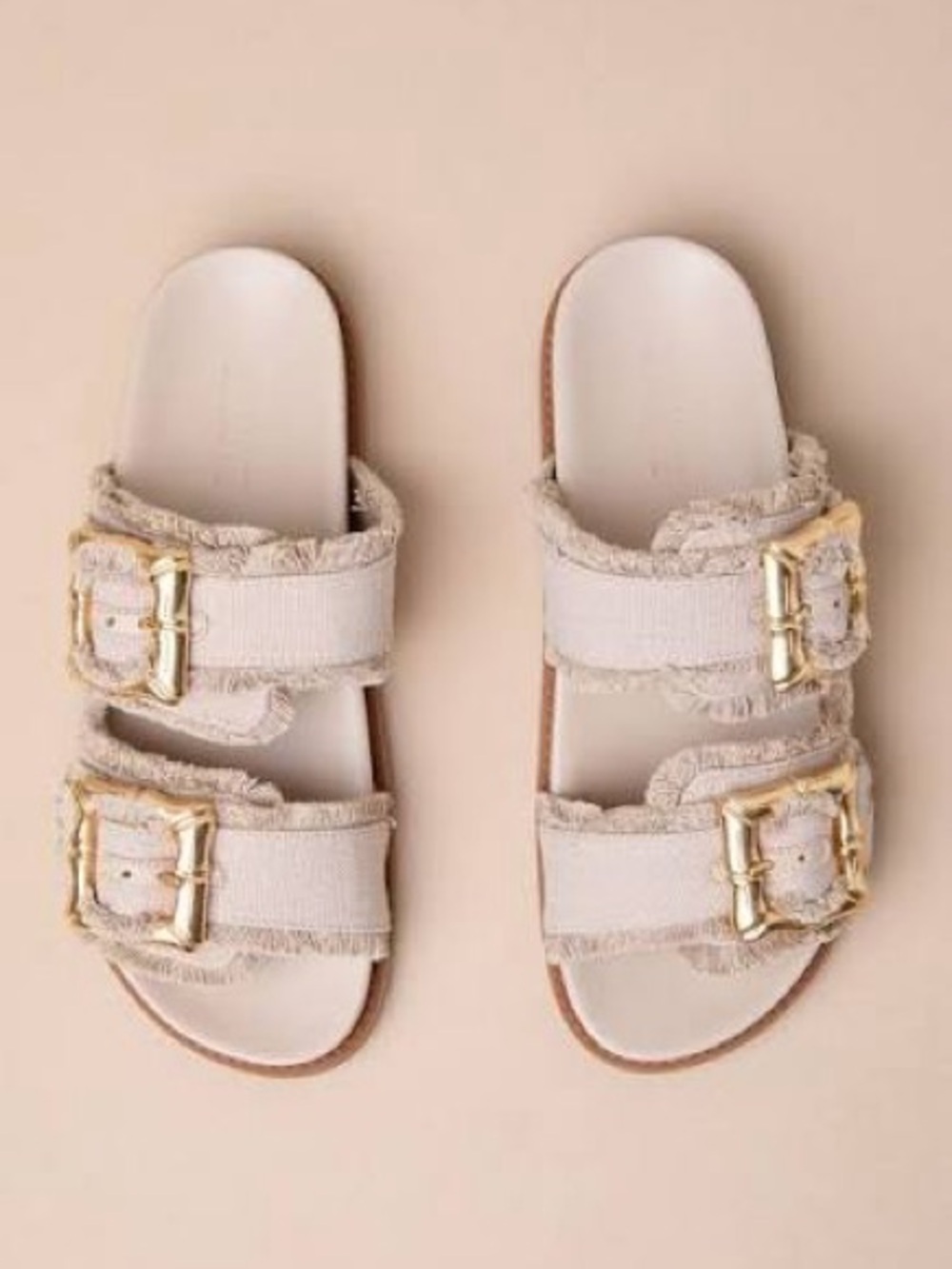 Schutz Beige sandal fringe size 7